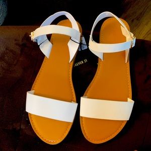 White forever 21 sandals size 8
